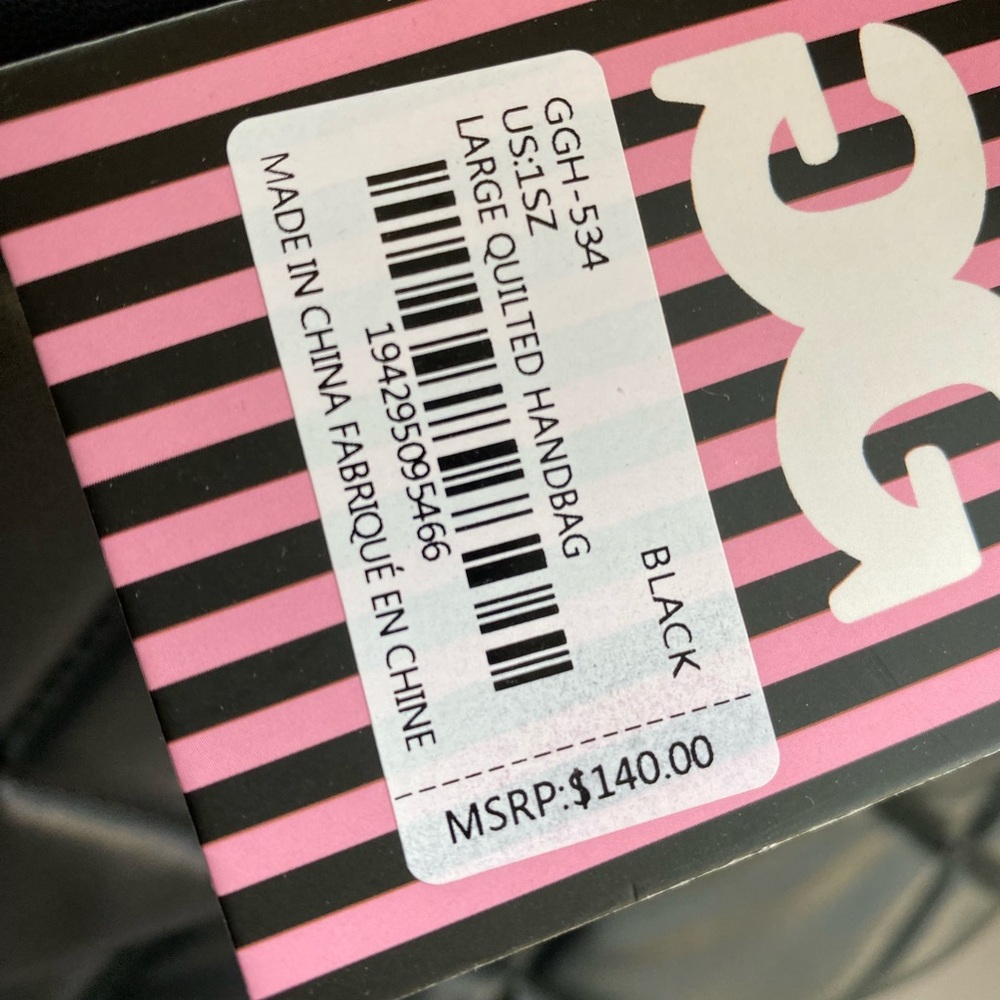 GILDA PARIS Chic Black Quilted Shoulder Bag NWT - Picture 4 of 11